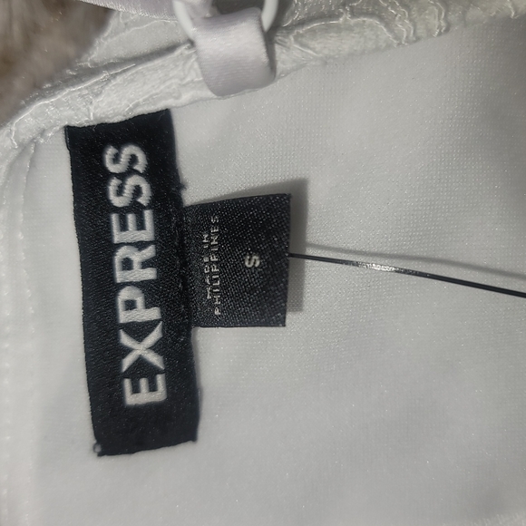 NWT EXPRESS Scalloped Lace Midi Sheath Dress - Picture 7 of 15